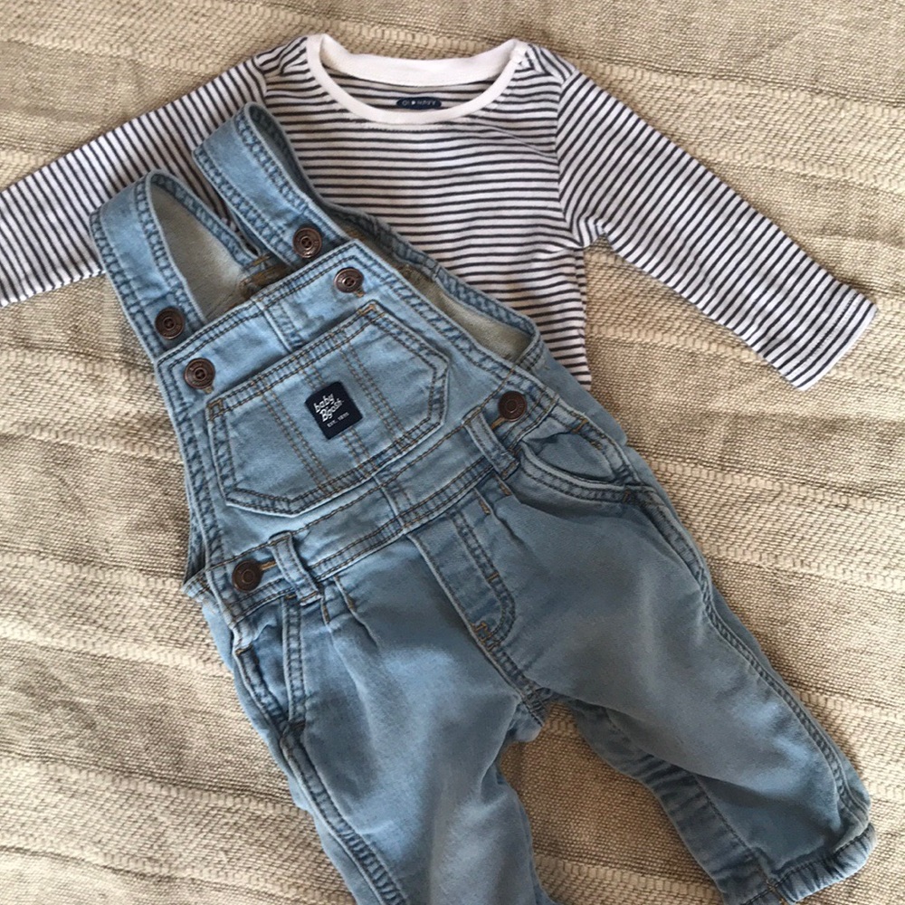 Oshkosh jean overalls 3 month